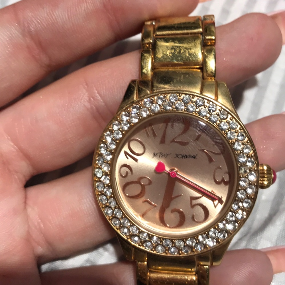 betsy Johnson gold watch